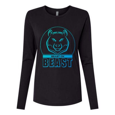 Beast Bear Head Gym Fitness Training Workout Bodybuilding Funny Gift Womens Cotton Relaxed Long Sleeve T-Shirt