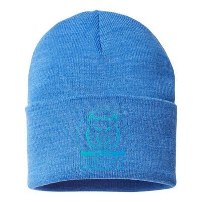 Beast Bear Head Gym Fitness Training Workout Bodybuilding Funny Gift Sustainable Knit Beanie