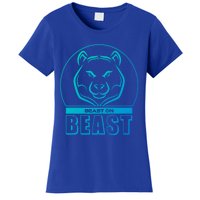 Beast Bear Head Gym Fitness Training Workout Bodybuilding Funny Gift Women's T-Shirt