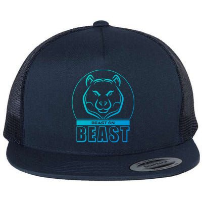 Beast Bear Head Gym Fitness Training Workout Bodybuilding Funny Gift Flat Bill Trucker Hat