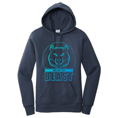 Beast Bear Head Gym Fitness Training Workout Bodybuilding Funny Gift Women's Pullover Hoodie