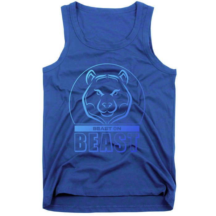 Beast Bear Head Gym Fitness Training Workout Bodybuilding Funny Gift Tank Top