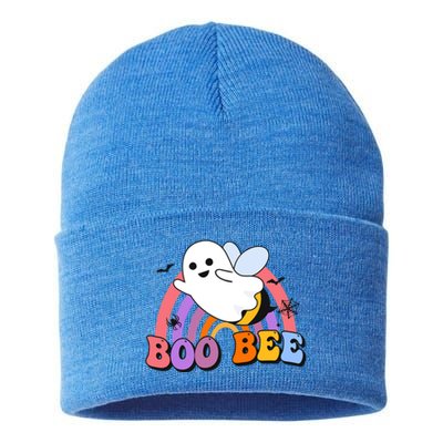 Boo Bee Happy Helloween Gift Sustainable Knit Beanie