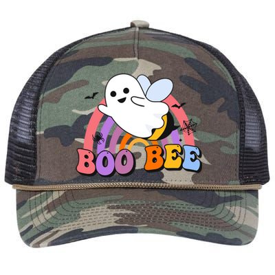 Boo Bee Happy Helloween Gift Retro Rope Trucker Hat Cap