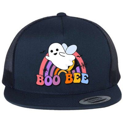 Boo Bee Happy Helloween Gift Flat Bill Trucker Hat