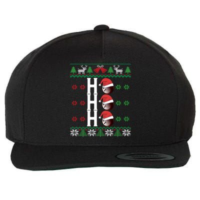 Bowling Ball Ho Ho Ho Ugly Christmas Bowler Cool Gift Wool Snapback Cap