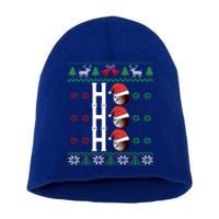 Bowling Ball Ho Ho Ho Ugly Christmas Bowler Cool Gift Short Acrylic Beanie