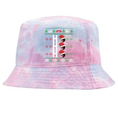 Bowling Ball Ho Ho Ho Ugly Christmas Bowler Cool Gift Tie-Dyed Bucket Hat