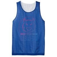 Beast Bear Head Gym Fitness Training Workout Bodybuilding Funny Gift Mesh Reversible Basketball Jersey Tank