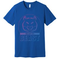 Beast Bear Head Gym Fitness Training Workout Bodybuilding Funny Gift Premium T-Shirt