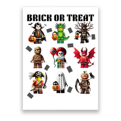 Building Bricks Halloween Brick Or Treat Costume Monsters Poster