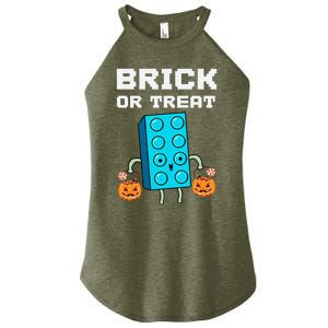 Block Building Halloween Brick Or Treat Master Builder Design Is An Ideal Gift F Women’s Perfect Tri Rocker Tank