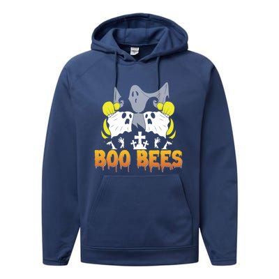 Boo Bees Halloween Couples Gift Performance Fleece Hoodie