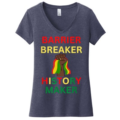 Barrier Breaker History Maker Women's V-Neck T-Shirt