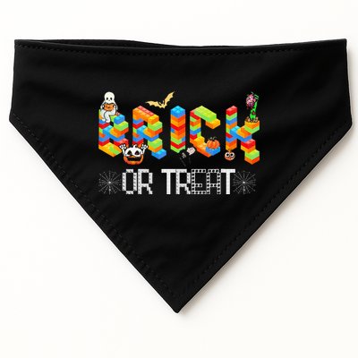 Block Building Halloween Brick Or Treat Master Builder USA-Made Doggie Bandana