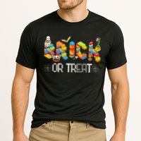 Block Building Halloween Brick Or Treat Master Builder Cooling Performance Crew T-Shirt
