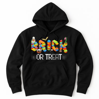 Block Building Halloween Brick Or Treat Master Builder Hoodie