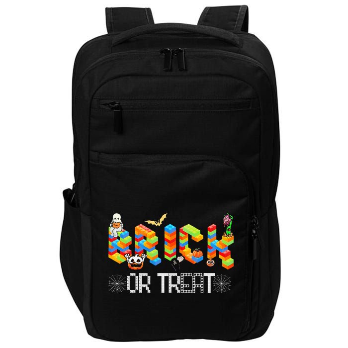 Block Building Halloween Brick Or Treat Master Builder Impact Tech Backpack