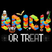 Block Building Halloween Brick Or Treat Master Builder Impact Tech Backpack