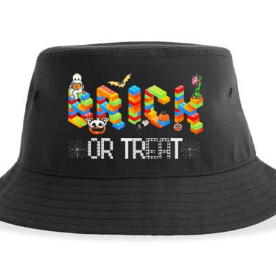 Block Building Halloween Brick Or Treat Master Builder Sustainable Bucket Hat