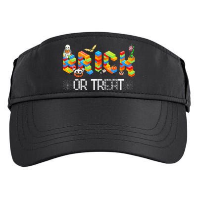 Block Building Halloween Brick Or Treat Master Builder Adult Drive Performance Visor