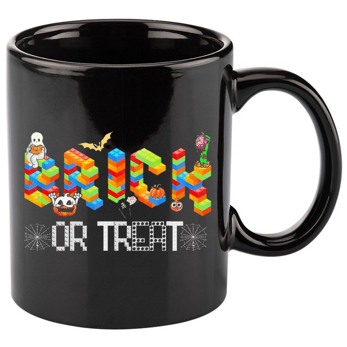 Block Building Halloween Brick Or Treat Master Builder 11oz C Handle Ceramic Mug
