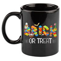 Block Building Halloween Brick Or Treat Master Builder 11oz C Handle Ceramic Mug