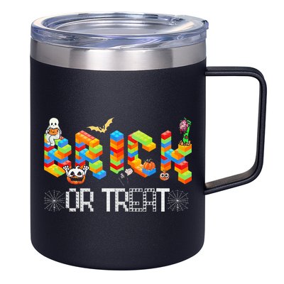 Block Building Halloween Brick Or Treat Master Builder 12oz Stainless Steel Coffee Mug