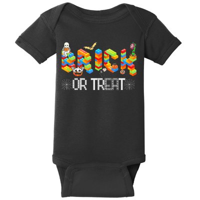 Block Building Halloween Brick Or Treat Master Builder Baby Bodysuit
