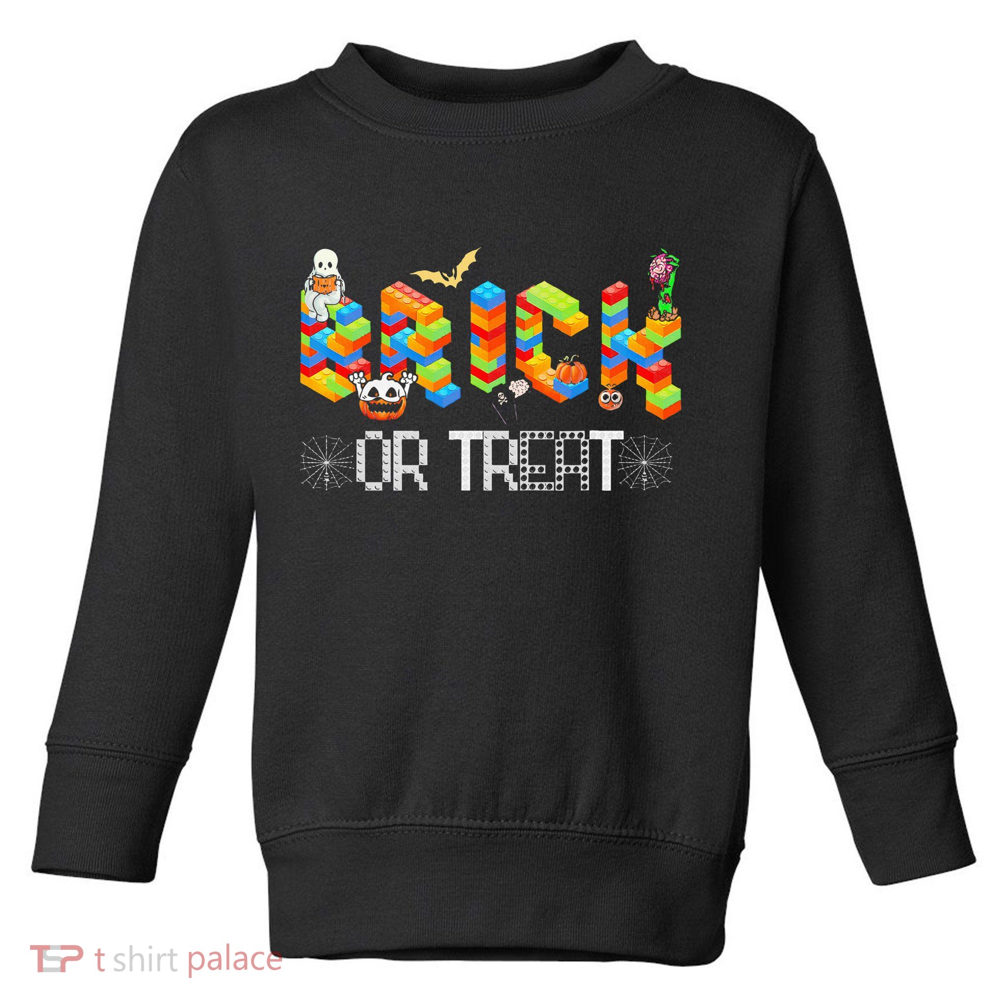 Block Building Halloween Brick Or Treat Master Builder Toddler Sweatshirt