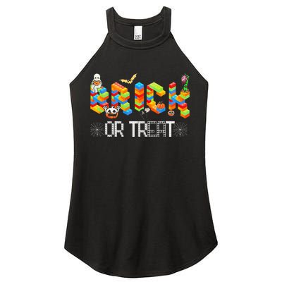 Block Building Halloween Brick Or Treat Master Builder Women's Perfect Tri Rocker Tank