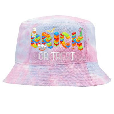 Block Building Halloween Brick Or Treat Master Builder Tie-Dyed Bucket Hat