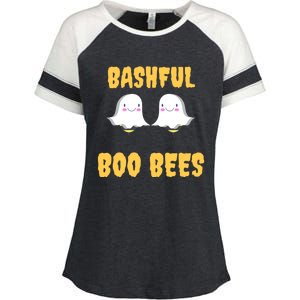 Boo Bees Halloween Cute Gift Bashful Boo Bees Gift Enza Ladies Jersey Colorblock Tee