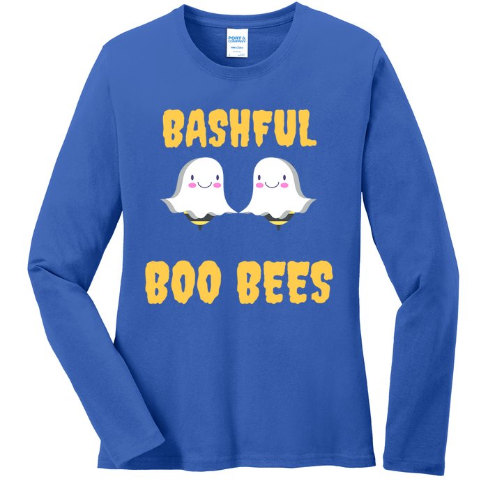 Boo Bees Halloween Cute Gift Bashful Boo Bees Gift Ladies Long Sleeve Shirt