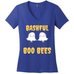 Boo Bees Halloween Cute Gift Bashful Boo Bees Gift Women's V-Neck T-Shirt