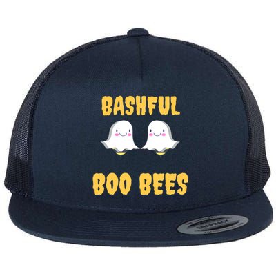 Boo Bees Halloween Cute Gift Bashful Boo Bees Gift Flat Bill Trucker Hat