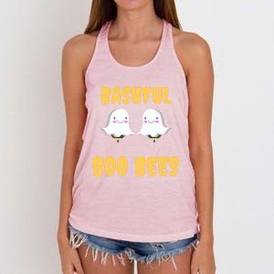 Boo Bees Halloween Cute Gift Bashful Boo Bees Gift Women's Knotted Racerback Tank