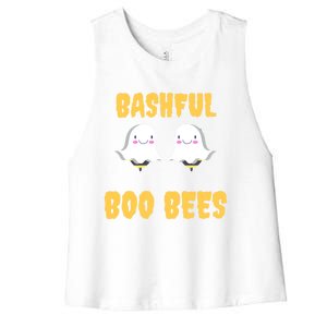 Boo Bees Halloween Cute Gift Bashful Boo Bees Gift Women's Racerback Cropped Tank