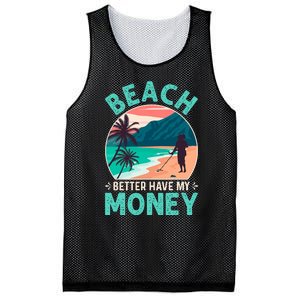 Beach Better Have My Money Metal Detector Retro Mesh Reversible Basketball Jersey Tank