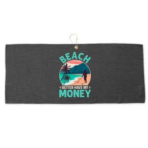 Beach Better Have My Money Metal Detector Retro Large Microfiber Waffle Golf Towel