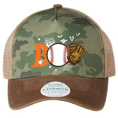 Boo Baseball Halloween Player Catcher Pitcher Spooky Season Legacy Tie Dye Trucker Hat