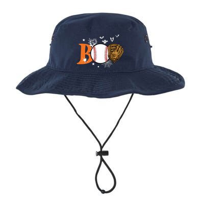 Boo Baseball Halloween Player Catcher Pitcher Spooky Season Bucket Hat