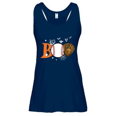 Boo Baseball Halloween Player Catcher Pitcher Spooky Season Ladies Essential Flowy Tank