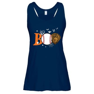 Boo Baseball Halloween Player Catcher Pitcher Spooky Season Ladies Essential Flowy Tank