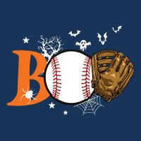 Boo Baseball Halloween Player Catcher Pitcher Spooky Season 16 in Basic Backpack