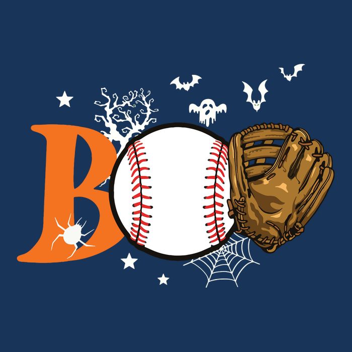 Boo Baseball Halloween Player Catcher Pitcher Spooky Season 16 in Basic Backpack