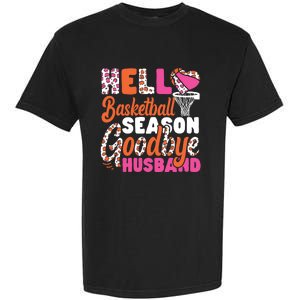 Basketball Bball Husband Wife Hello Basketball Season Garment-Dyed Heavyweight T-Shirt