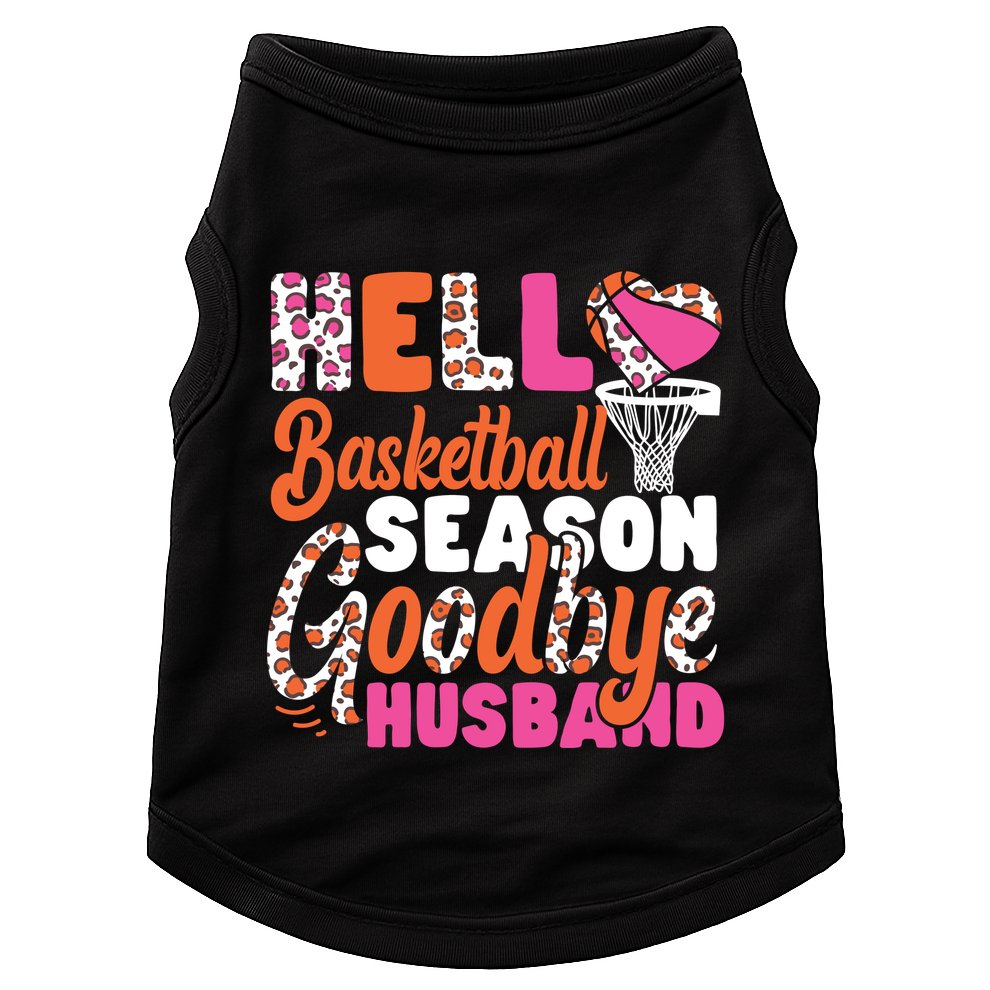 Basketball Bball Husband Wife Hello Basketball Season Doggie Tank