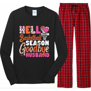 Basketball Bball Husband Wife Hello Basketball Season Long Sleeve Pajama Set