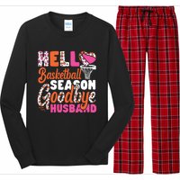 Basketball Bball Husband Wife Hello Basketball Season Long Sleeve Pajama Set